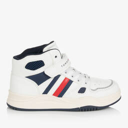 Tommy Hilfiger-Высокие белые кроссовки из искусственной кожи | Childrensalon Outlet