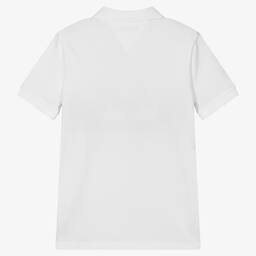 Tommy Hilfiger - Teen Boys White Logo Polo Shirt | Childrensalon Outlet