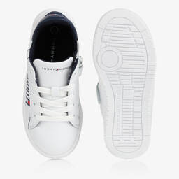 Tommy Hilfiger-Teen Boys White Logo Trainers | Childrensalon Outlet