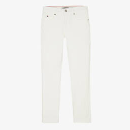 Tommy Hilfiger-Белые зауженные джинсы Scanton | Childrensalon Outlet