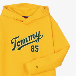 Tommy Hilfiger-Teen Boys Yellow Varsity Logo Hoodie | Childrensalon Outlet