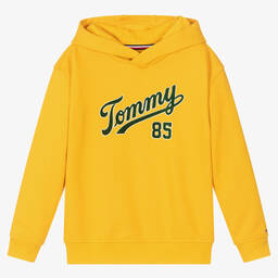 Tommy Hilfiger-Teen Boys Yellow Varsity Logo Hoodie | Childrensalon Outlet