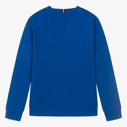 Tommy Hilfiger-سويتشيرت قطن جيرسي لون أزرق للمراهقين | Childrensalon Outlet
