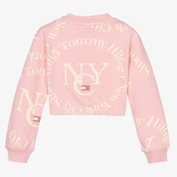 Tommy Hilfiger-Teen Girl Pink Logo Sweatshirt | Childrensalon Outlet