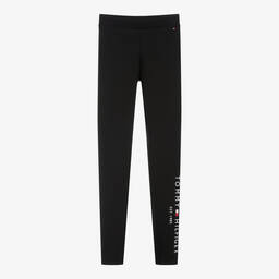 Tommy Hilfiger-Teen Girls Black Logo Leggings | Childrensalon Outlet