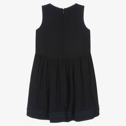 Tommy Hilfiger-Teen Girls Blue Crêpe Lace Trim Dress | Childrensalon Outlet