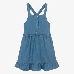 Tommy Hilfiger-Teen Girls Blue Denim Pinafore Dress | Childrensalon Outlet