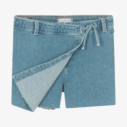 Tommy Hilfiger-Teen Girls Blue Denim Skort | Childrensalon Outlet