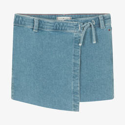 Tommy Hilfiger-Teen Girls Blue Denim Skort | Childrensalon Outlet