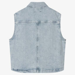 Tommy Hilfiger-جاكيت تينز بناتي قطن دنيم لون أزرق | Childrensalon Outlet