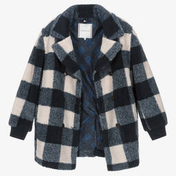 Tommy Hilfiger-Пальто в кремово-голубую клетку | Childrensalon Outlet