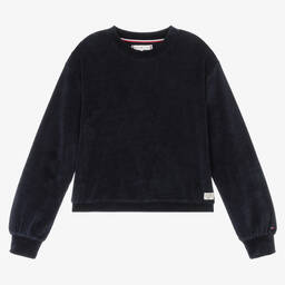 Tommy Hilfiger-Синий велюровый свитер | Childrensalon Outlet