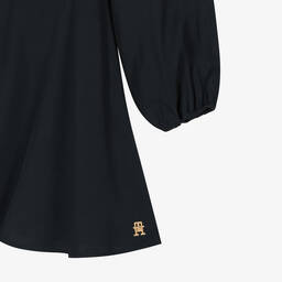 Tommy Hilfiger-Teen Girls Blue Viscose Ruffle Dress | Childrensalon Outlet