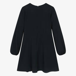 Tommy Hilfiger-Teen Girls Blue Viscose Ruffle Dress | Childrensalon Outlet