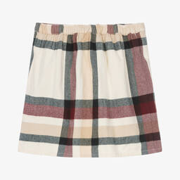 Tommy Hilfiger-Кремовая юбка в клетку | Childrensalon Outlet