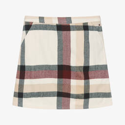 Tommy Hilfiger-Кремовая юбка в клетку | Childrensalon Outlet