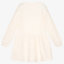 Tommy Hilfiger-فستان تينز بناتي قطن جيرسي لون عاجي | Childrensalon Outlet