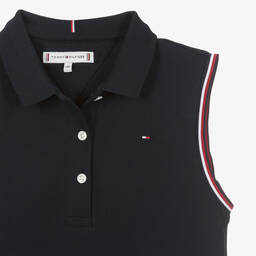 Tommy Hilfiger-Teen Girls Navy Blue Cotton Polo Dress | Childrensalon Outlet