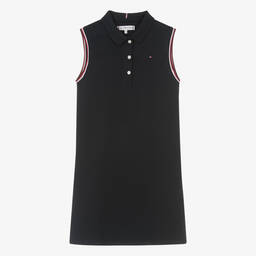 Tommy Hilfiger-Teen Girls Navy Blue Cotton Polo Dress | Childrensalon Outlet