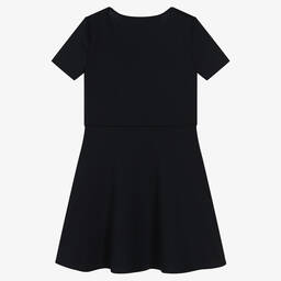 Tommy Hilfiger-فستان تينز بناتي قطن جيرسي لون كحلي | Childrensalon Outlet