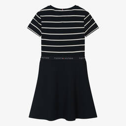 Tommy Hilfiger-Teen Girls Navy Blue Jersey Skater Dress | Childrensalon Outlet