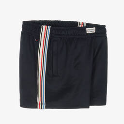 Tommy Hilfiger-Teen Girls Navy Blue Striped Shorts | Childrensalon Outlet