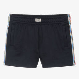Tommy Hilfiger-Teen Girls Navy Blue Striped Shorts | Childrensalon Outlet