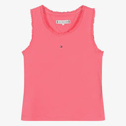 Tommy Hilfiger-Teen Girls Pink Cotton Tank Top | Childrensalon Outlet