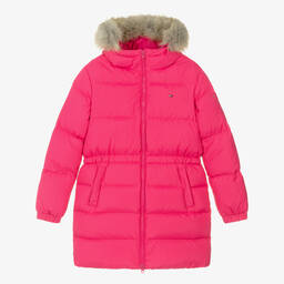 Tommy Hilfiger-Teen Girls Pink Down Padded Coat | Childrensalon Outlet