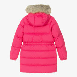 Tommy Hilfiger-Teen Girls Pink Down Padded Coat | Childrensalon Outlet