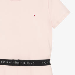 Tommy Hilfiger-فستان تينز بناتي مودال جيرسي لون زهري مع حزام | Childrensalon Outlet