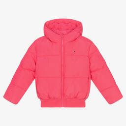 Tommy Hilfiger-Teen Girls Pink Puffer Jacket | Childrensalon Outlet
