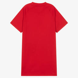 Tommy Hilfiger-Teen Girls Red Cotton Jersey Dress | Childrensalon Outlet