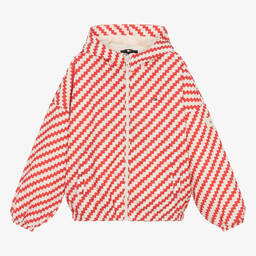 Tommy Hilfiger-Teen Girls Red & Ivory Windbreaker Jacket | Childrensalon Outlet