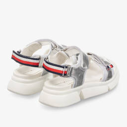 Tommy Hilfiger-Teen Girls Silver Sandals | Childrensalon Outlet