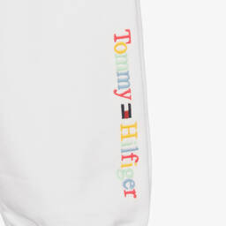 Tommy Hilfiger-Teen Girls White Cotton Joggers | Childrensalon Outlet