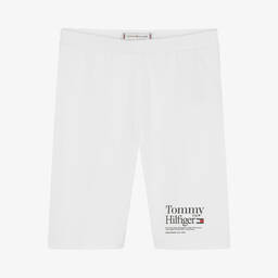 Tommy Hilfiger-شورت تينز بناتي قطن جيرسي لون أبيض | Childrensalon Outlet