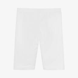 Tommy Hilfiger-شورت تينز بناتي قطن جيرسي لون أبيض | Childrensalon Outlet