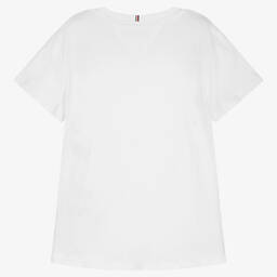 Tommy Hilfiger-Белая хлопковая футболка | Childrensalon Outlet