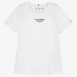 Tommy Hilfiger-Белая хлопковая футболка | Childrensalon Outlet