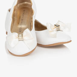 Tommy Hilfiger-Teen Girls White Faux Leather Shoes | Childrensalon Outlet