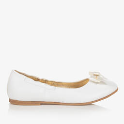 Tommy Hilfiger-Teen Girls White Faux Leather Shoes | Childrensalon Outlet