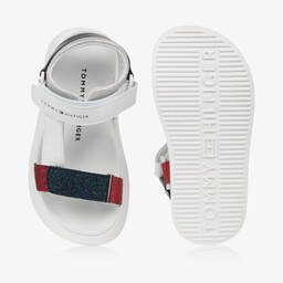 Tommy Hilfiger-Белые сандалии с блестками | Childrensalon Outlet