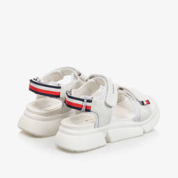 Tommy Hilfiger-صندل جلد إصطناعي لون أبيض للبنات | Childrensalon Outlet