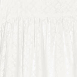 Tommy Hilfiger-فستان تينز بناتي مزيج قطن لون أبيض | Childrensalon Outlet