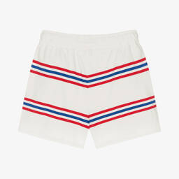 Tommy Hilfiger-Teen Girls White Striped Cotton Shorts | Childrensalon Outlet