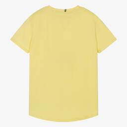 Tommy Hilfiger-Teen Girls Yellow Cotton T-Shirt | Childrensalon Outlet