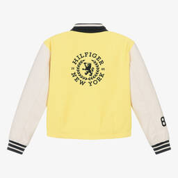 Tommy Hilfiger-Teen Girls Yellow Varsity Jacket | Childrensalon Outlet