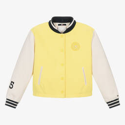 Tommy Hilfiger-Teen Girls Yellow Varsity Jacket | Childrensalon Outlet