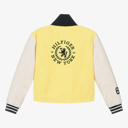 Tommy Hilfiger-Teen Girls Yellow Varsity Jacket | Childrensalon Outlet